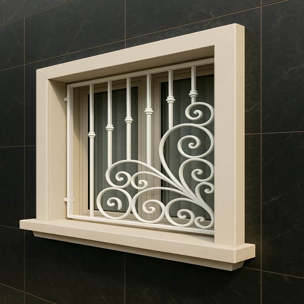 حفاظ پنجره مدل گل پیچ