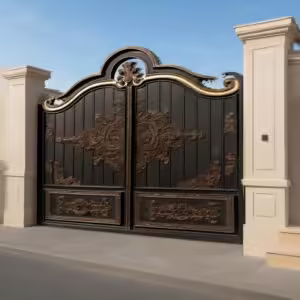 درب فلزی گل آرا فرفورژه لوکس