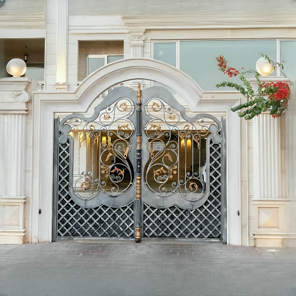 خرید و قیمت درب فلزی ارغوان فرفورژه