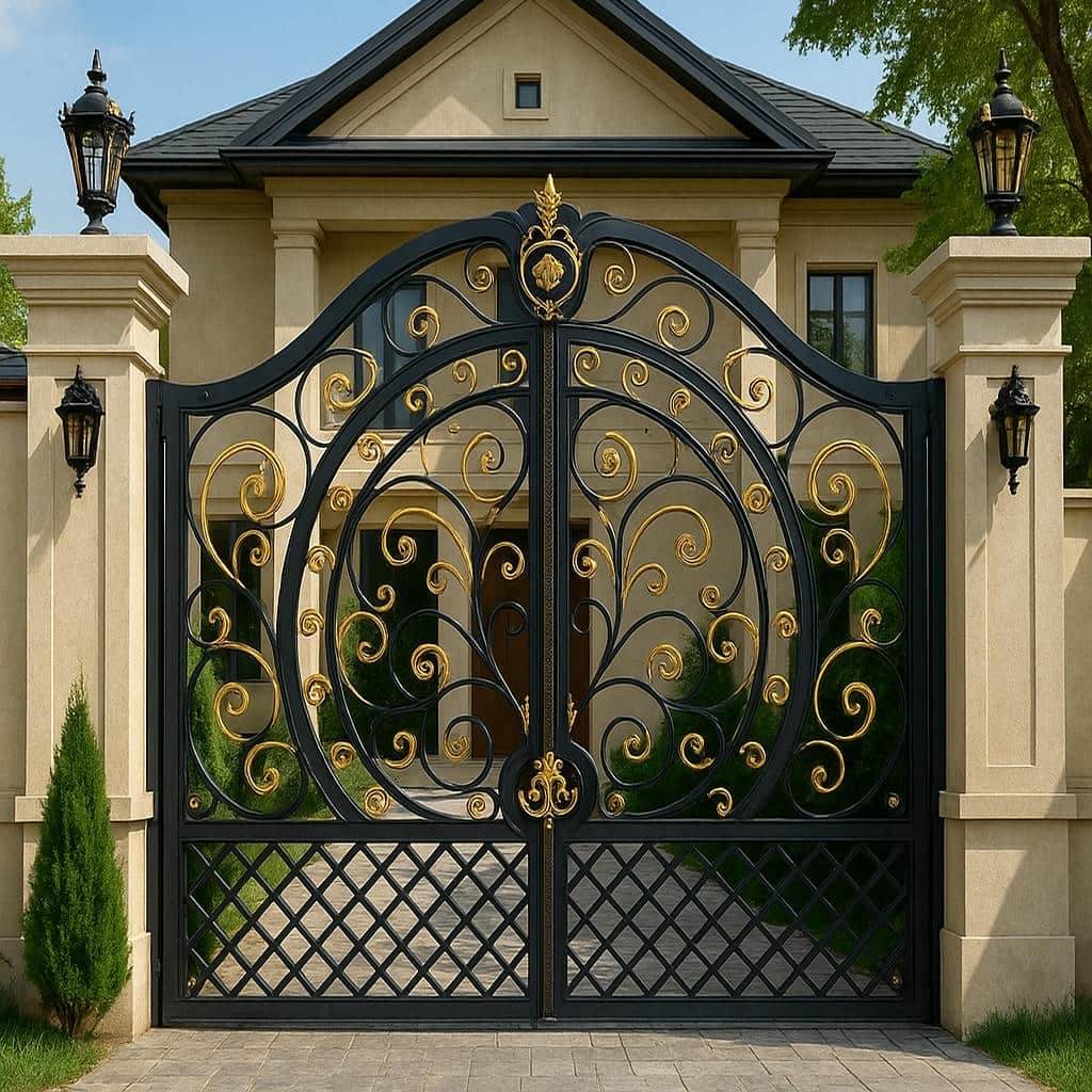 درب فلزی دایره مصور لوکس ویلا