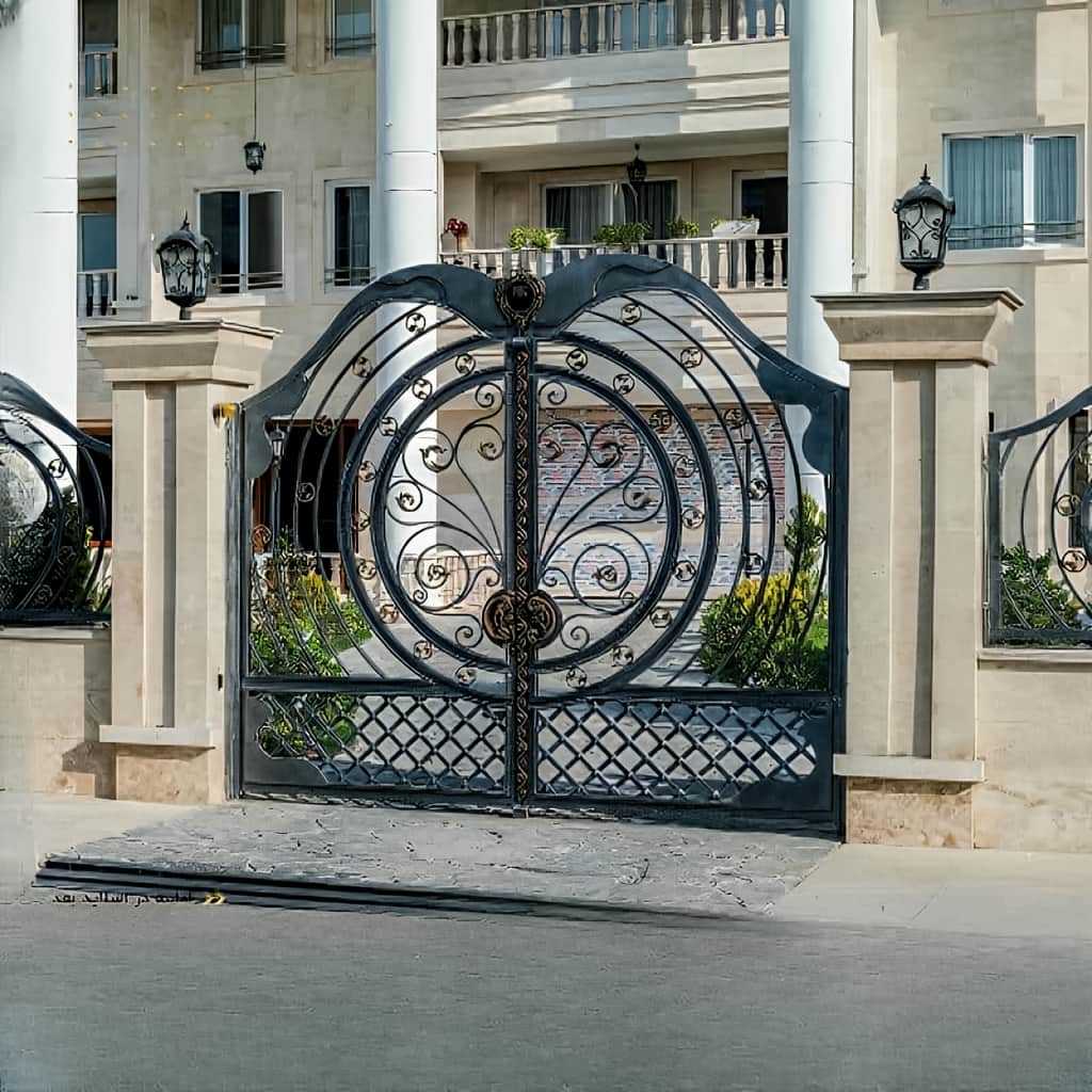 کارخانه درب فلزی دایره مصور رنگ کوره ای