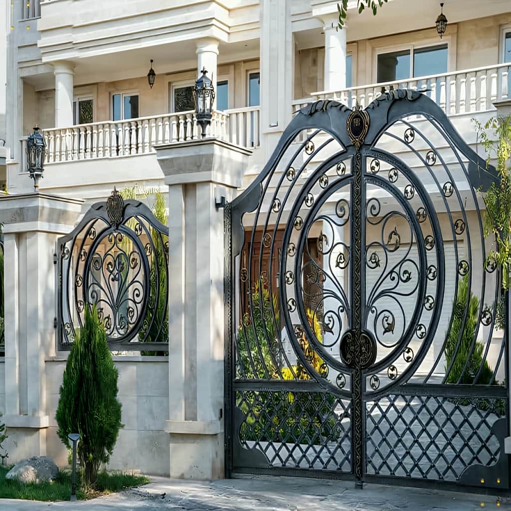 قیمت درب فلزی دایره مصور ورودی باغ