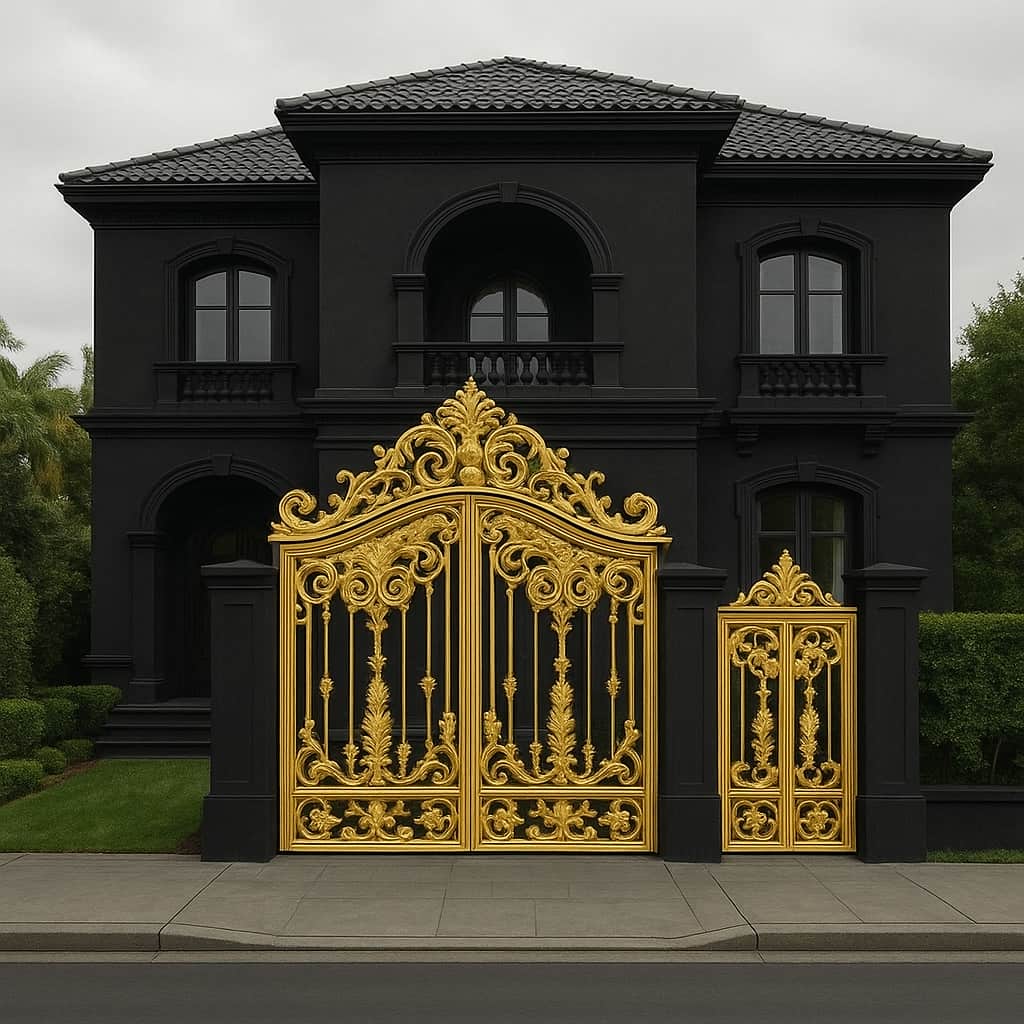 درب فلزی غنچه فرفورژه باغ