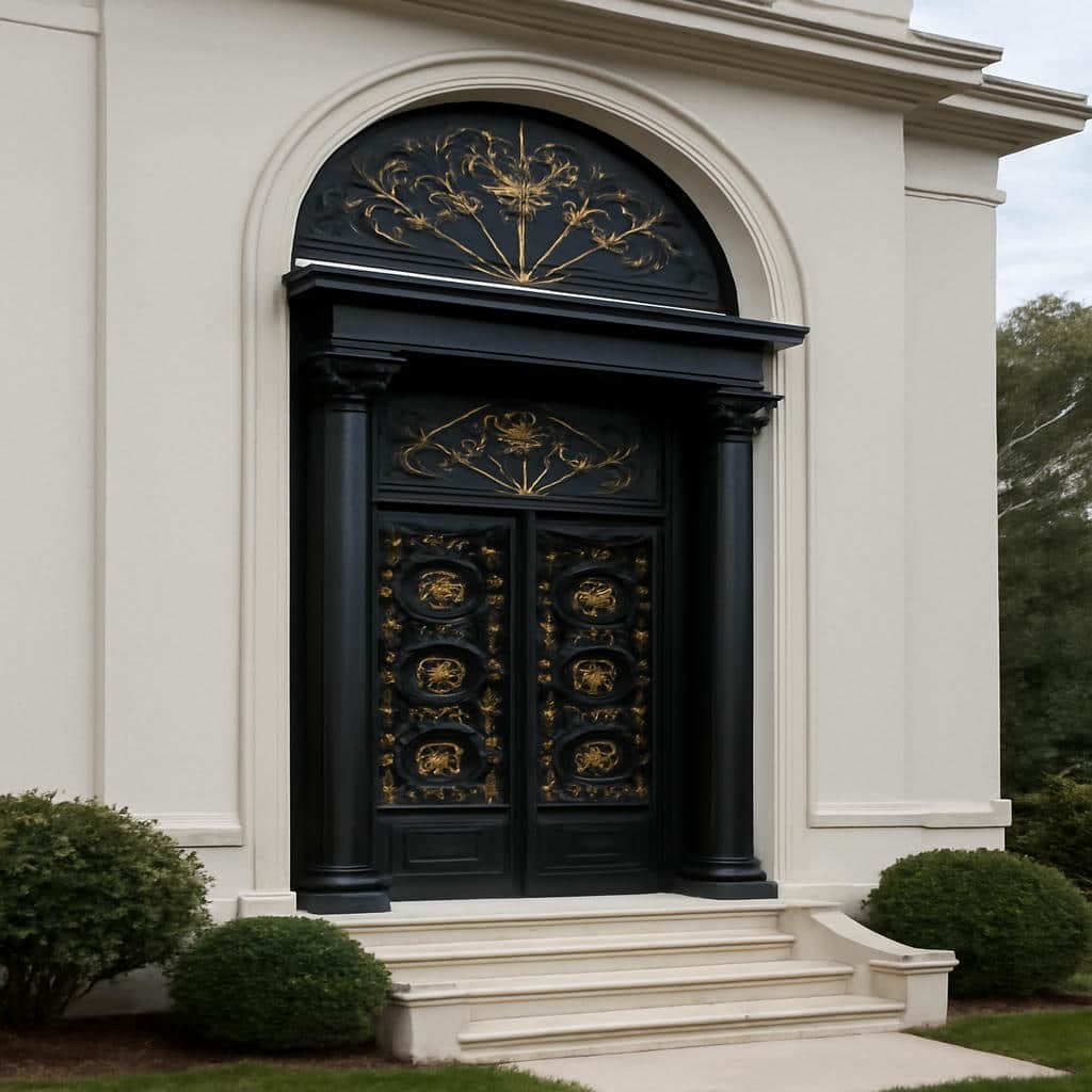 نصب درب فلزی لوکس برلیان طرح هلالی