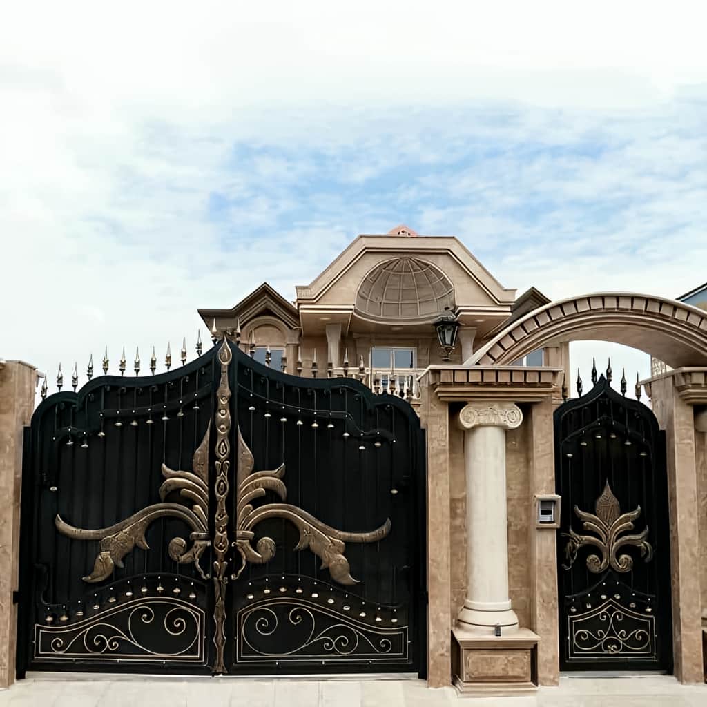 نصب درب فلزی چناران با رنگ کوره ای