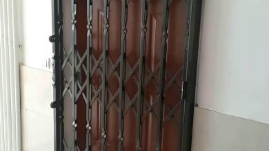 درب آکاردئونی فلزی در استان خوزستان