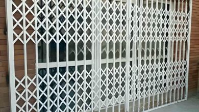 درب آکاردئونی حفاظ فلزی در کیش