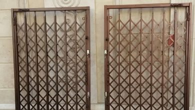 درب آکاردئونی حفاظ فلزی در بیرجند