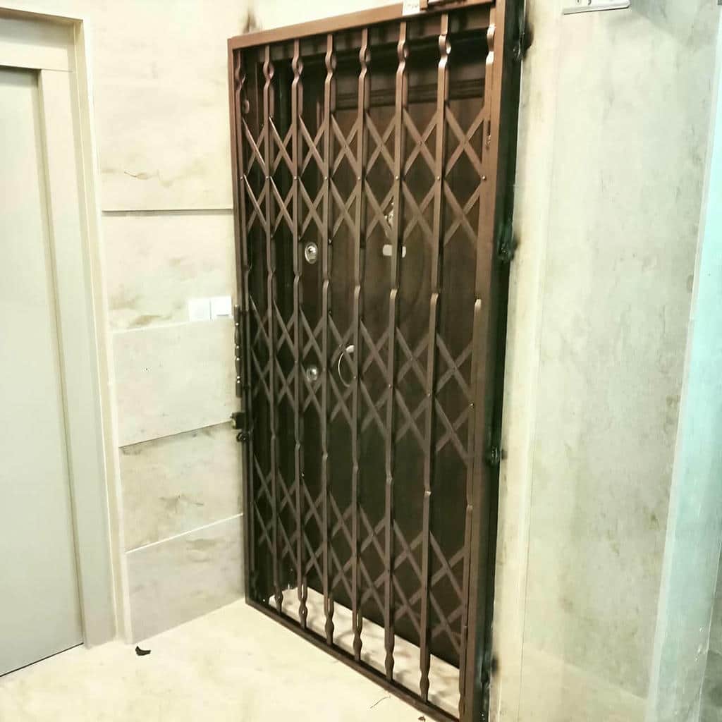 کارخانه درب آکاردئونی فلزی قفل ایمن در اردبیل
