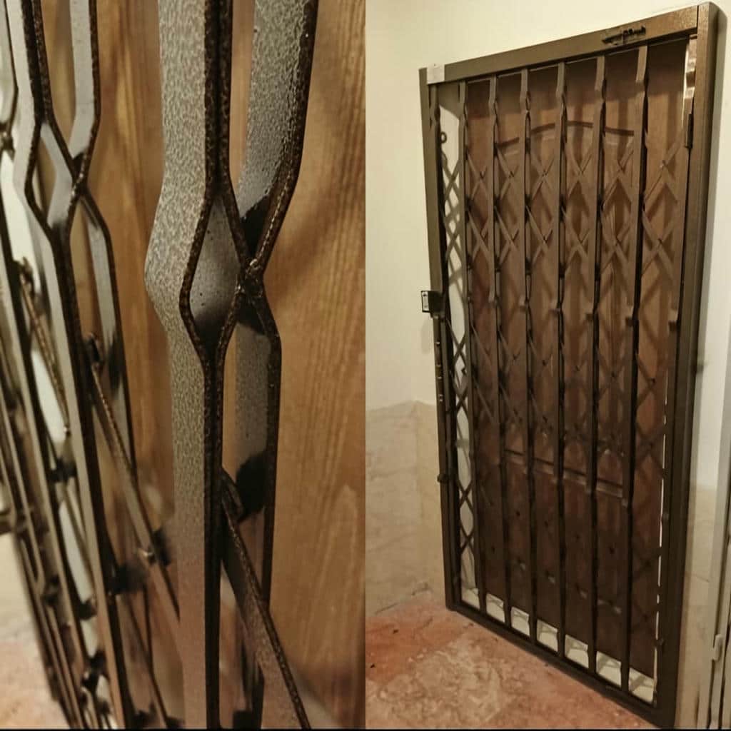 کارخانه درب آکاردئونی حفاظ فلزی تقویت شده در سمنان