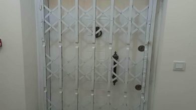 درب آکاردئونی فلزی در نیشابور