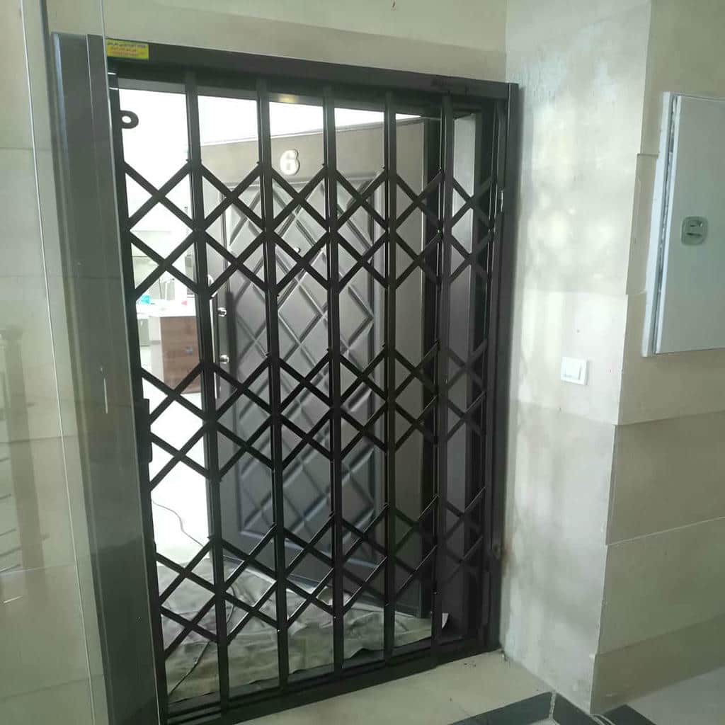 کارخانه درب آکاردئونی حفاظ فلزی قفل ایمن در محمودآباد