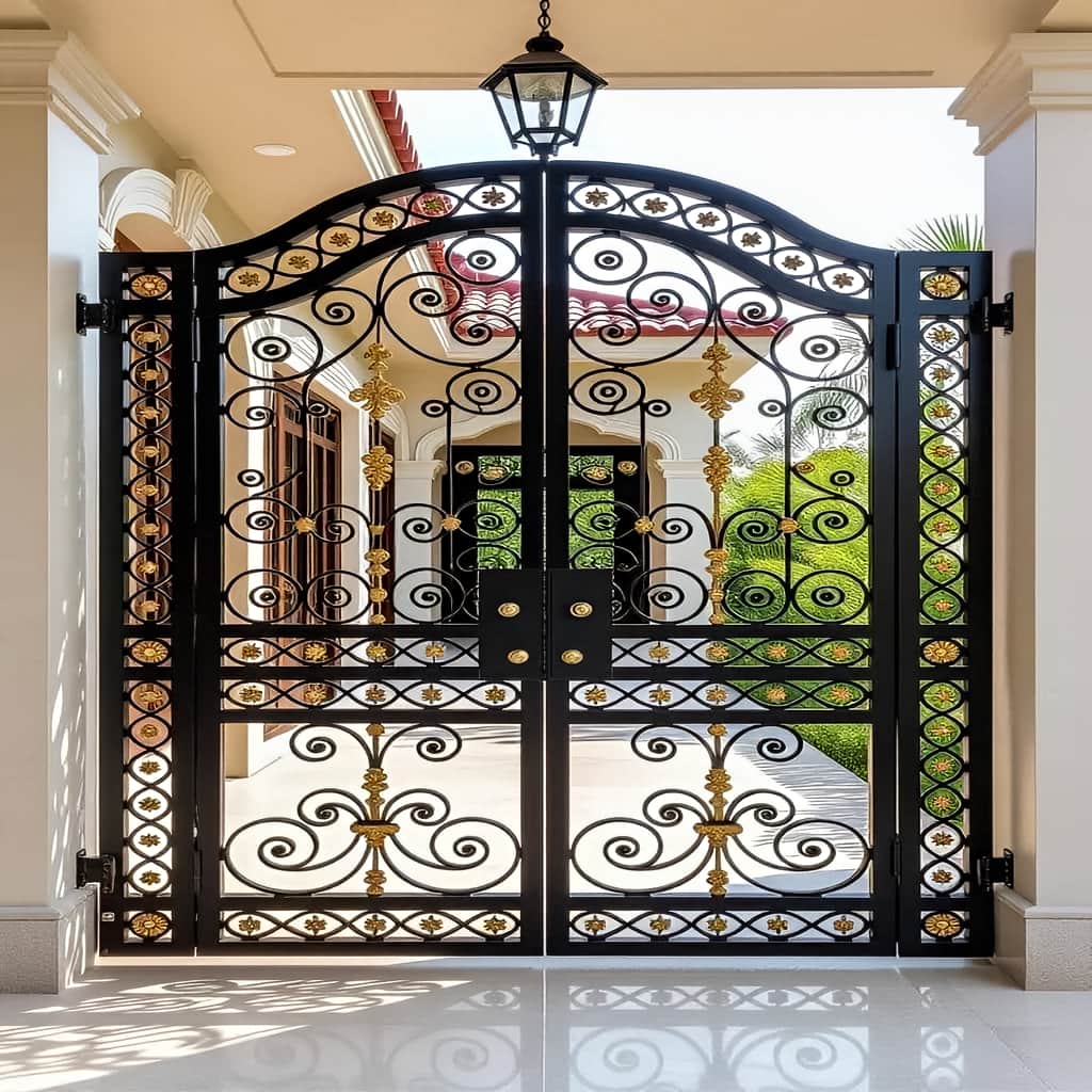 خرید درب حیاط فرفورژه کلاسیک در اشتهارد