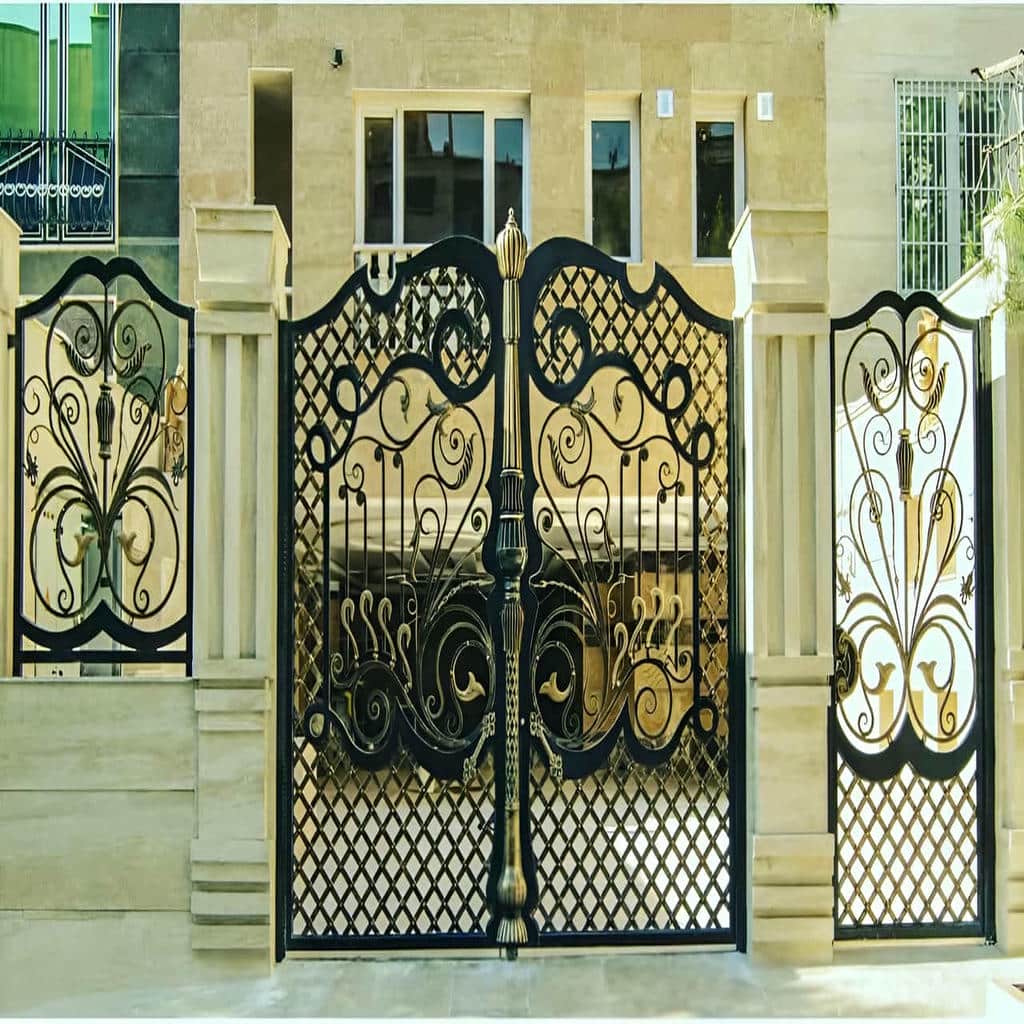 فروش درب حیاط فرفورژه فلزی ساده در ایلام