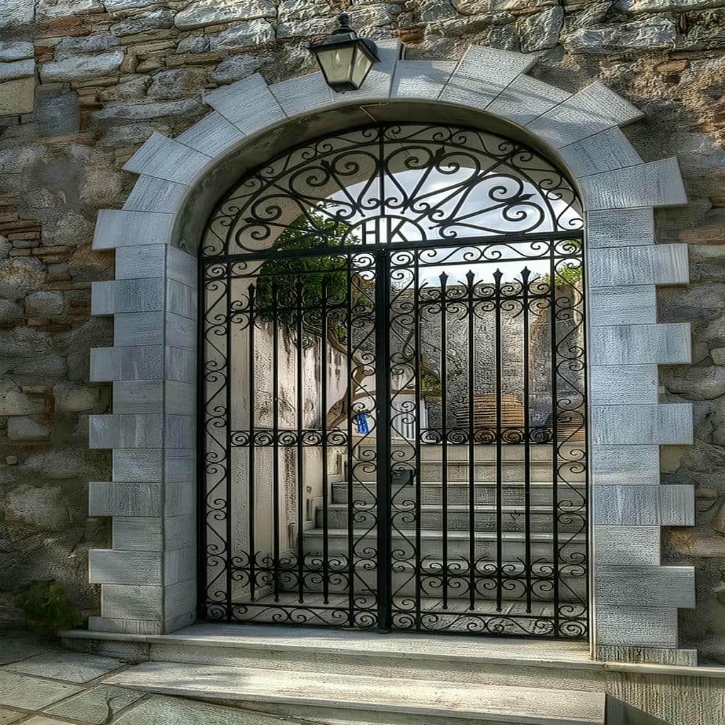 خرید درب حیاط فرفورژه رنگ مقاوم در نیشابور