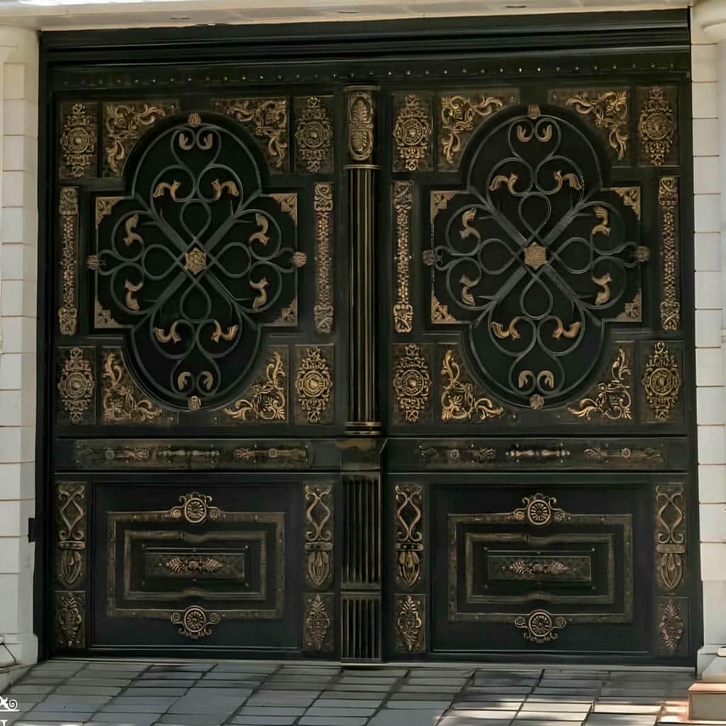 قیمت درب حیاط فرفورژه پارکینگ حیاط در کاشان