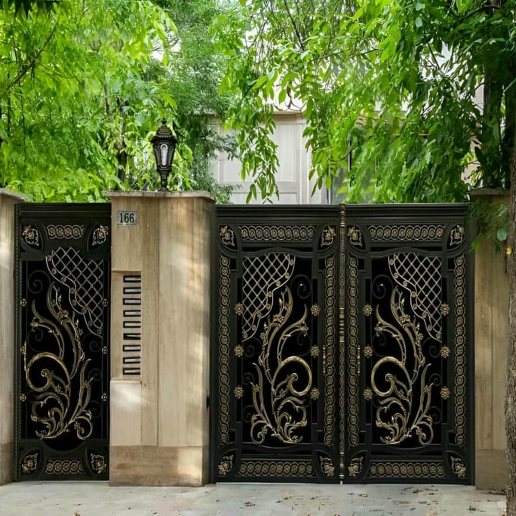 فروش درب حیاط فرفورژه فرفورژه لوکس در آمل