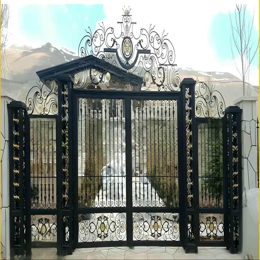 خرید درب حیاط فرفورژه پروفیل استاندارد در بجنورد