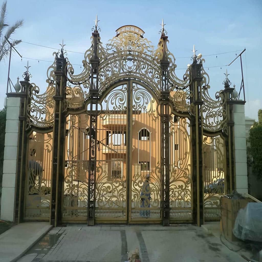 خرید درب حیاط فرفورژه ویلایی مدرن در قشم