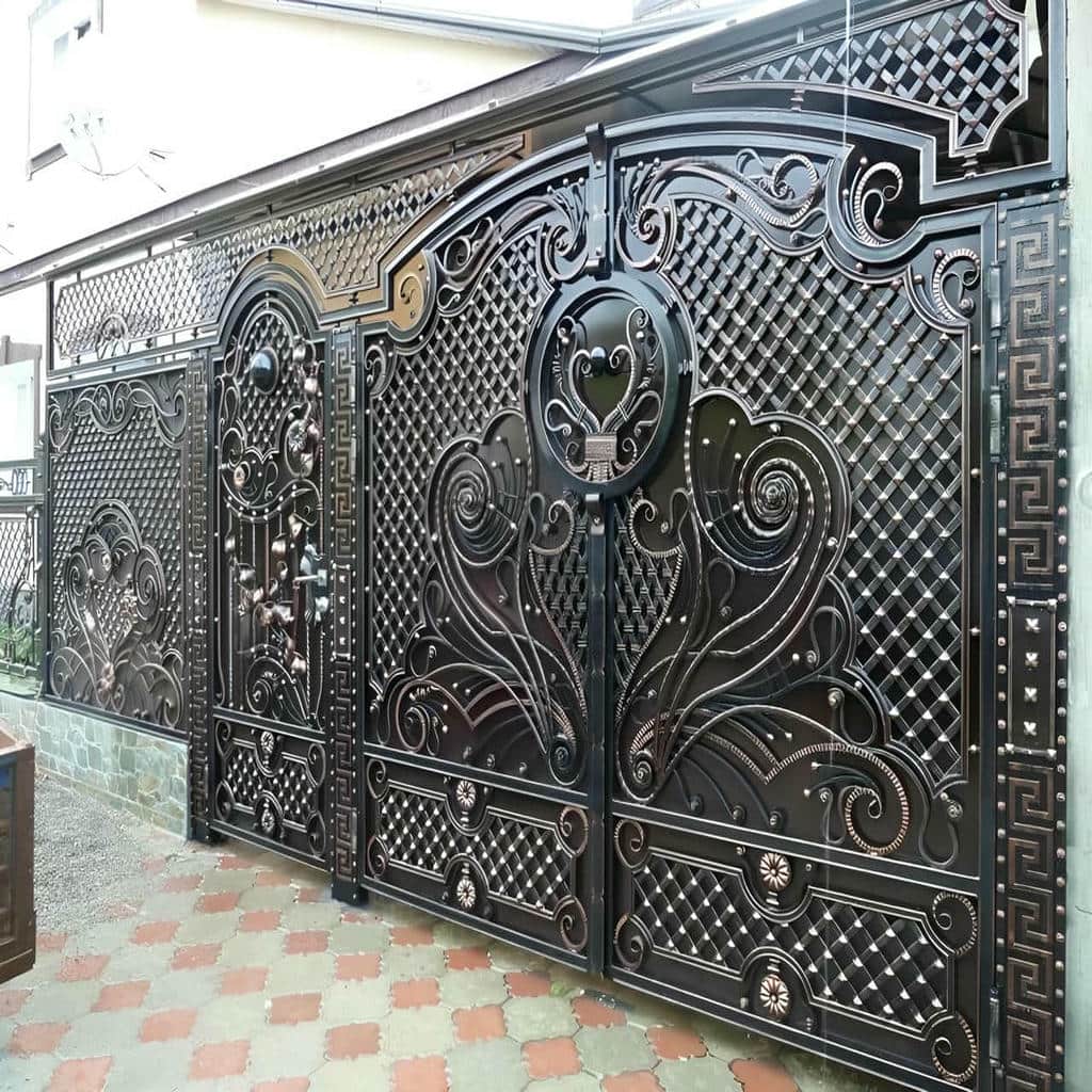 قیمت درب حیاط فرفورژه پارکینگ حیاط در زاهدان
