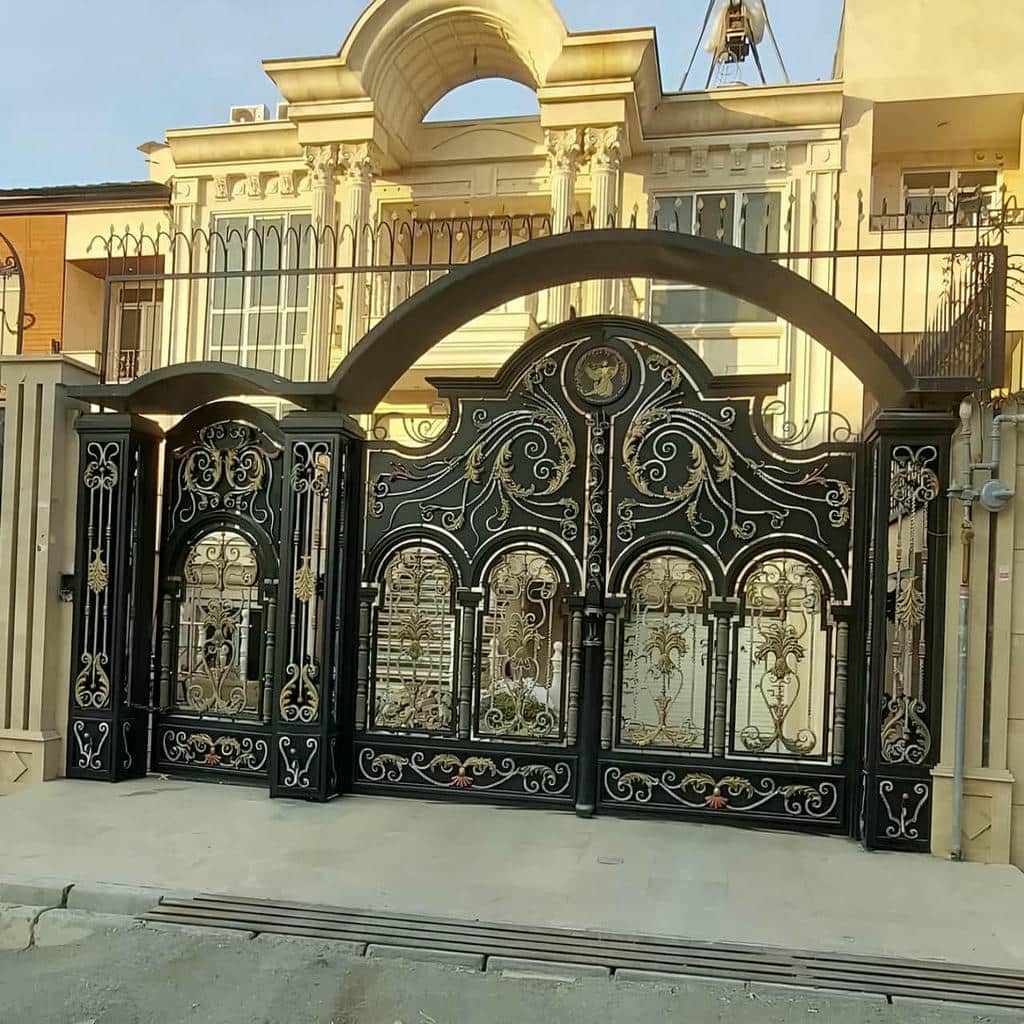 فروش درب حیاط فرفورژه مدرن در پرند