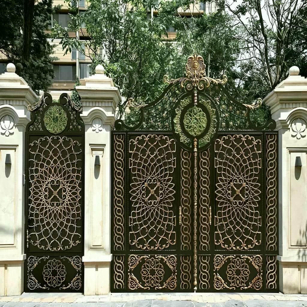 خرید درب حیاط فرفورژه ویلایی مدرن در گرگان