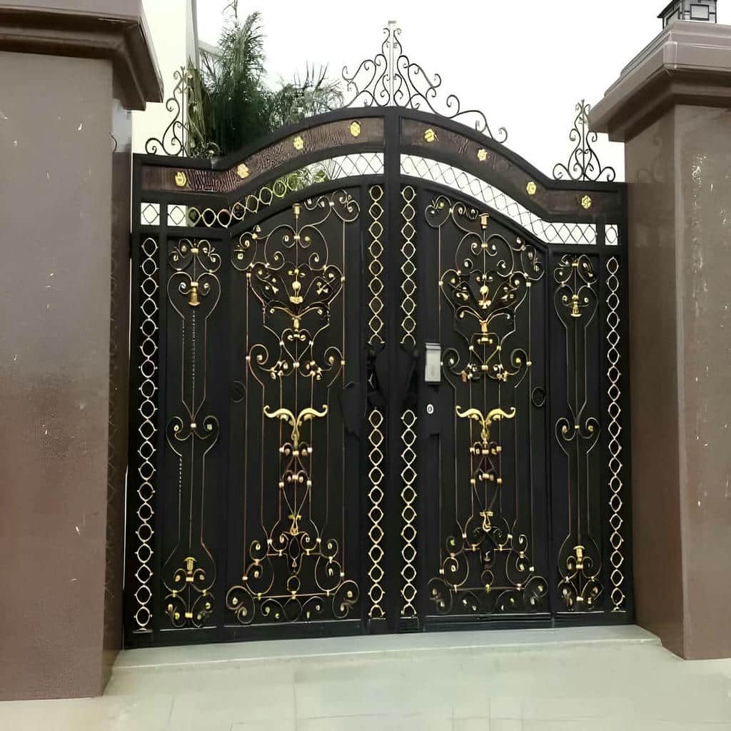 نصب درب حیاط فرفورژه پارکینگ حیاط در بابل