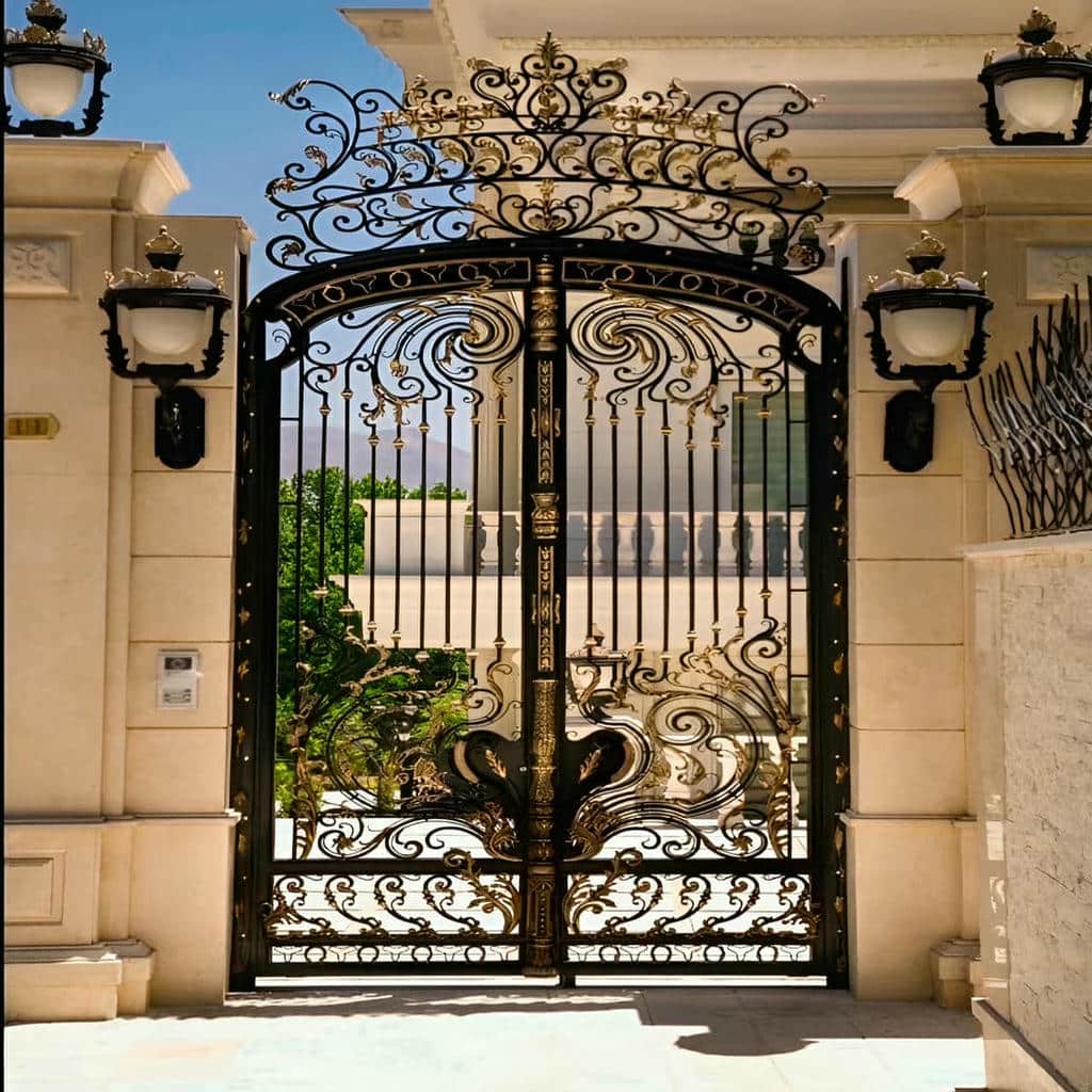 قیمت درب حیاط فرفورژه ورودی باغ در قزوین