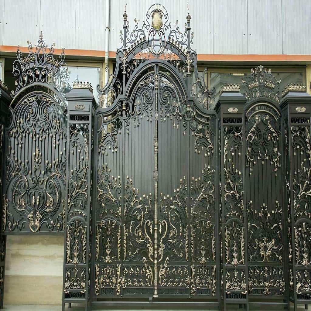 خرید درب حیاط فرفورژه ویلایی مدرن در شیراز