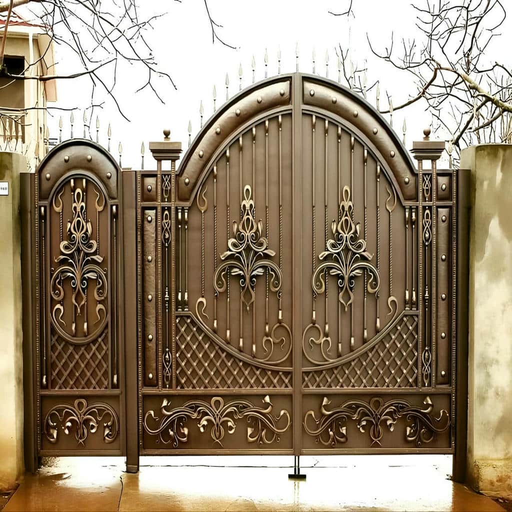 قیمت درب حیاط فرفورژه پارکینگ حیاط در گنبدکاووس