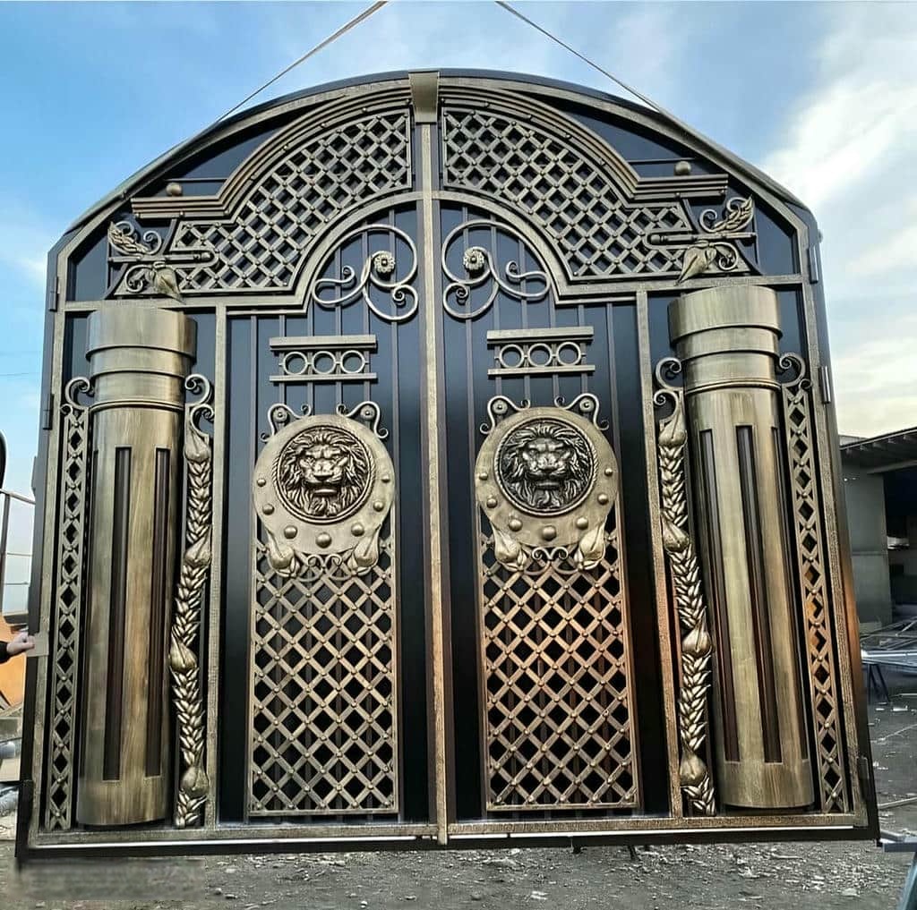 خرید درب حیاط فرفورژه ویلایی مدرن در استان خوزستان