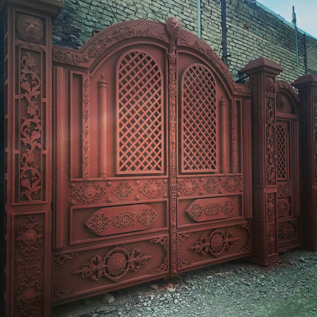 خرید درب حیاط فرفورژه ویلایی مدرن در بجنورد