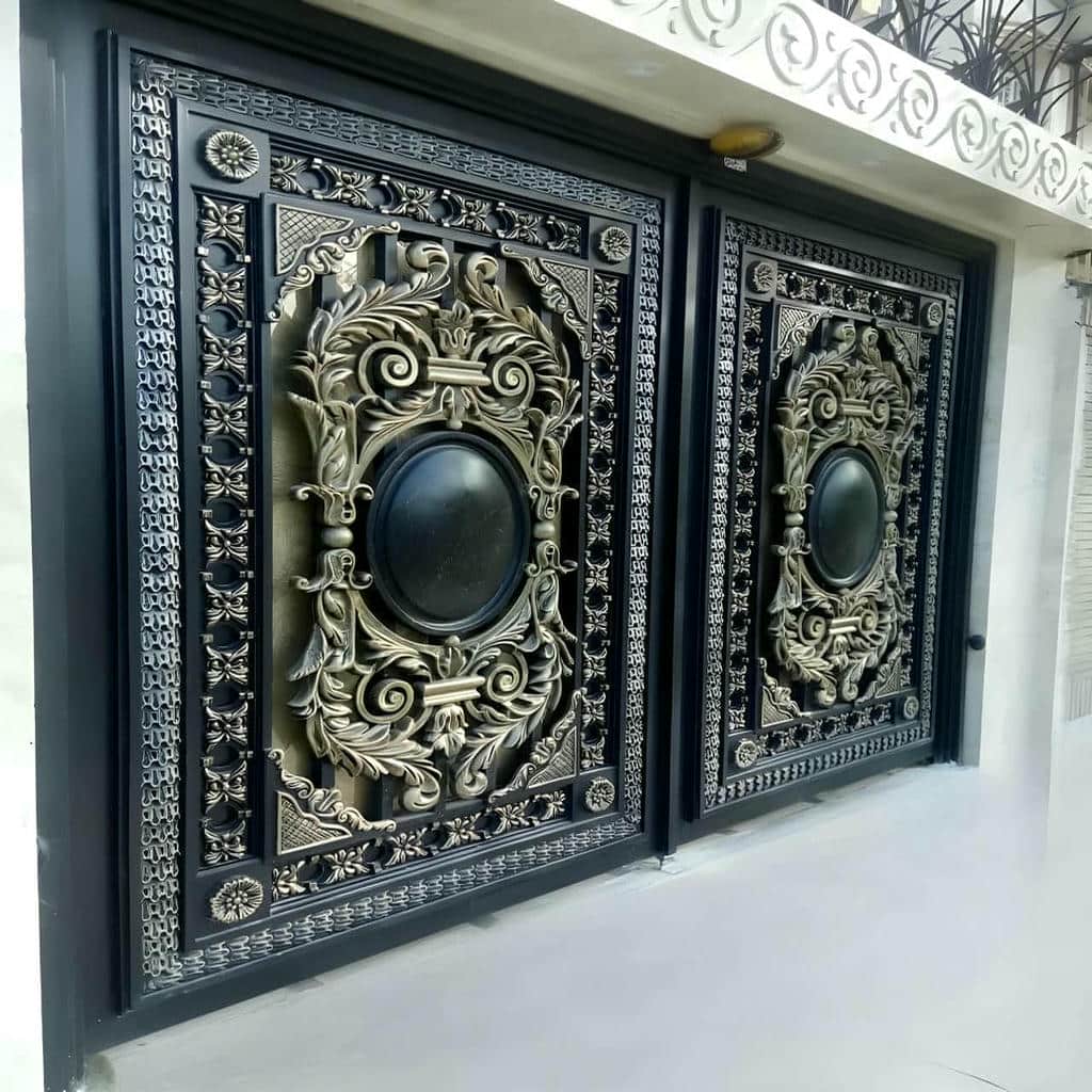 خرید درب حیاط فرفورژه ویلایی مدرن در نظرآباد