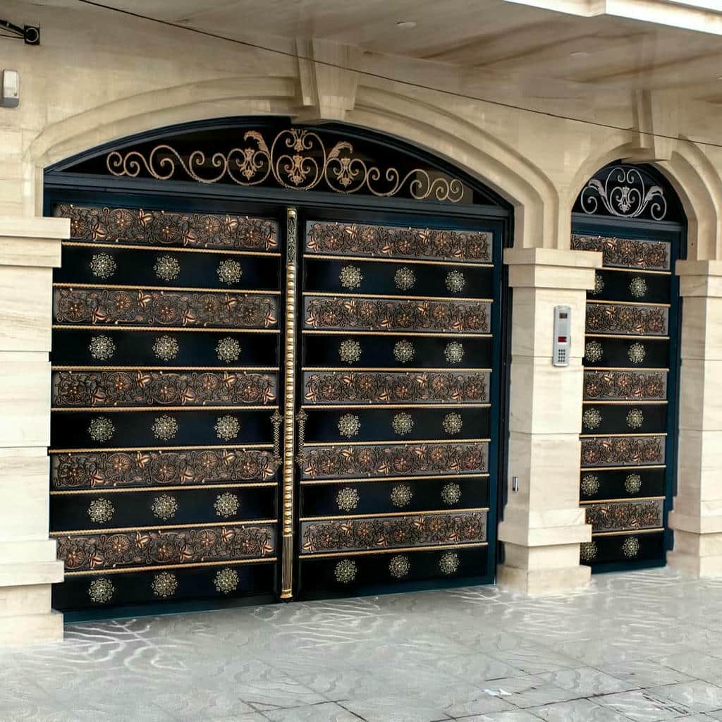 خرید درب حیاط فرفورژه رنگ مقاوم در بندر انزلی