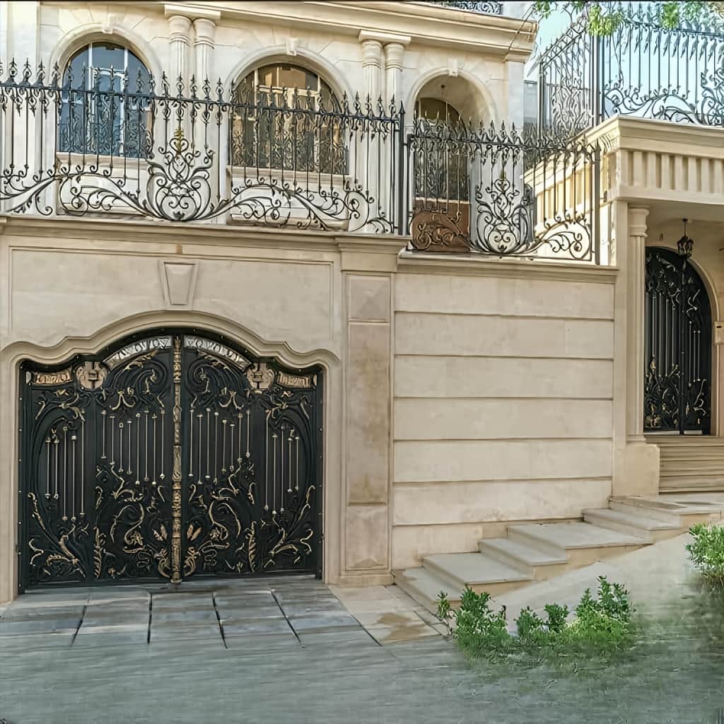 فروش درب حیاط فرفورژه فلزی ساده در مشهد