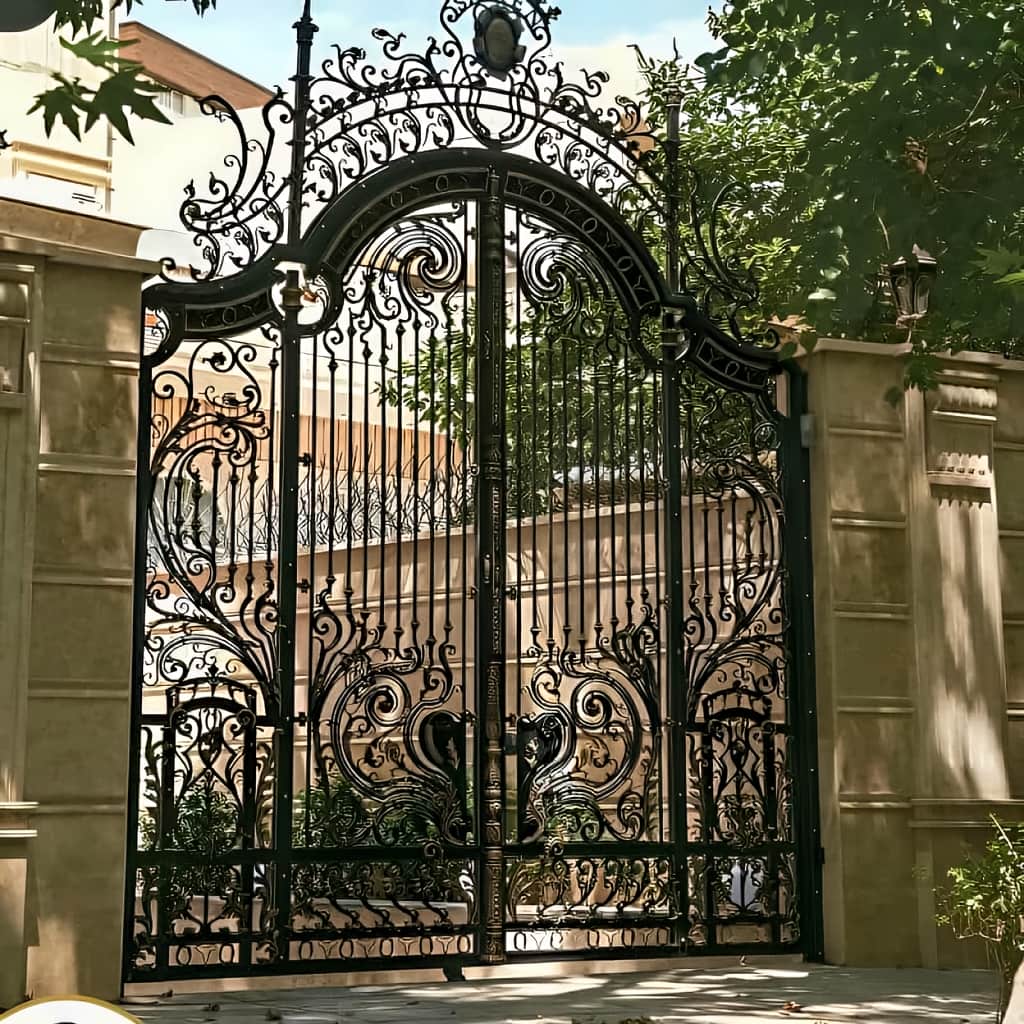 قیمت درب حیاط فرفورژه پارکینگ حیاط در اردبیل