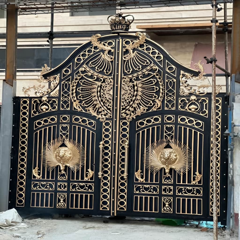 خرید درب حیاط فرفورژه ویلایی مدرن در قائمشهر