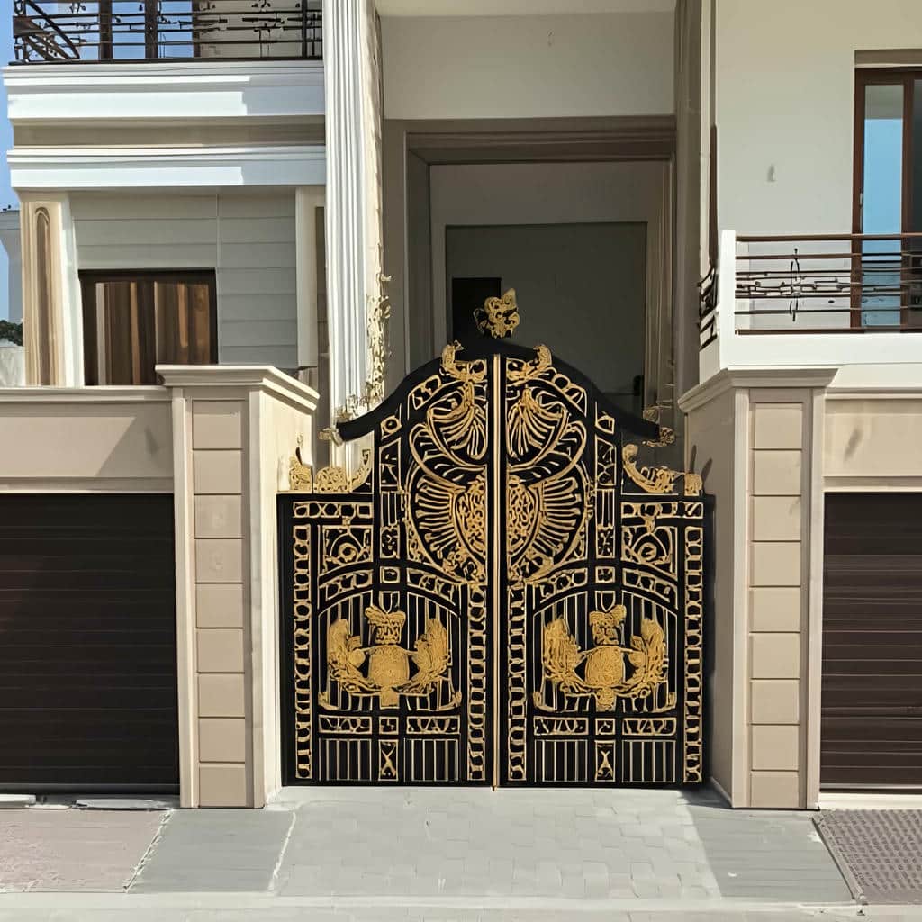 خرید درب حیاط فرفورژه ویلایی مدرن در سیرجان