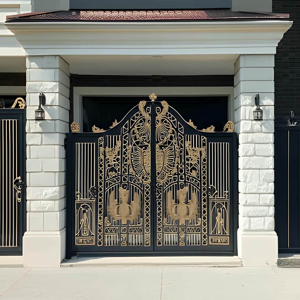 فروش درب حیاط فرفورژه پارکینگ حیاط در پردیس