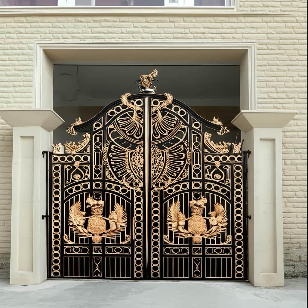 خرید درب حیاط فرفورژه رنگ مقاوم در اندیشه