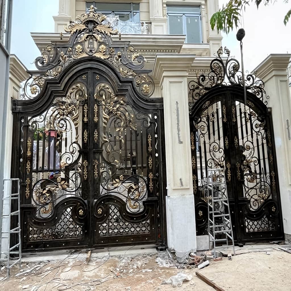 خرید درب حیاط فرفورژه رنگ مقاوم در اهواز