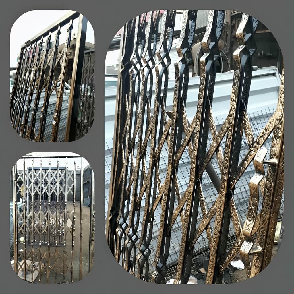 خرید درب آکاردئونی سه گل تسمه با پروفیل تقویت شده