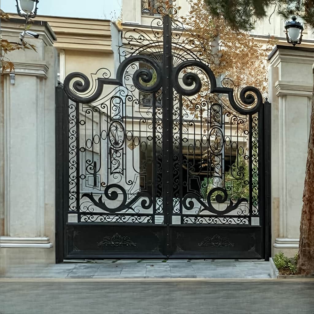 مدل دو لنگه درب حیاط شاسی سنگین