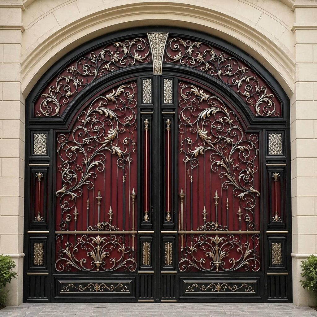 نصب درب فلزی دو لنگه پارکینگ لووردار
