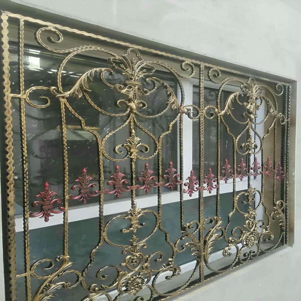 ساخت نرده پنجره فلزی شاسی دار قاب دوبل