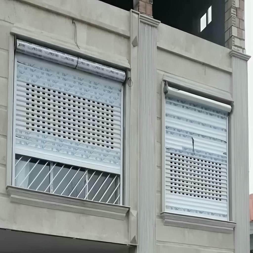 اجرای کرکره برقی پنجره امنیتی هماهنگ با نمای ساختمان اجرای کرکره برقی پنجره امنیتی هماهنگ با نمای ساختمان