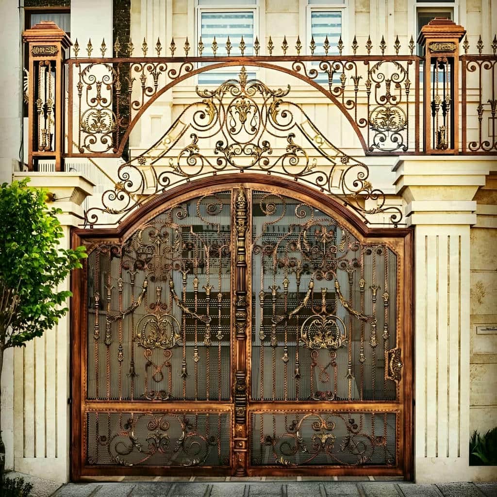 انتخاب مدل مینیمال درب فلزی لاکچری نمای ویلا