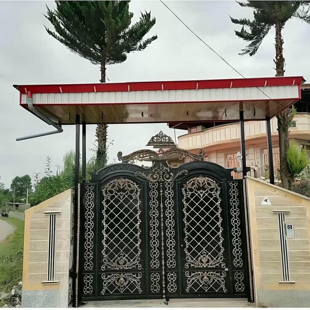 نصب درب ویلایی آهنی ضد زنگ با چهارچوب تراز نصب درب ویلایی آهنی ضد زنگ با چهارچوب تراز