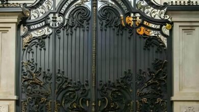 12 مدل درب ویلایی برش لیزری طرح هندسی