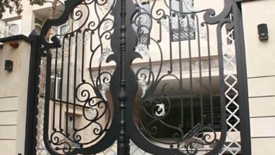 7 مدل درب پارکینگ برش لیزری طرح هندسی